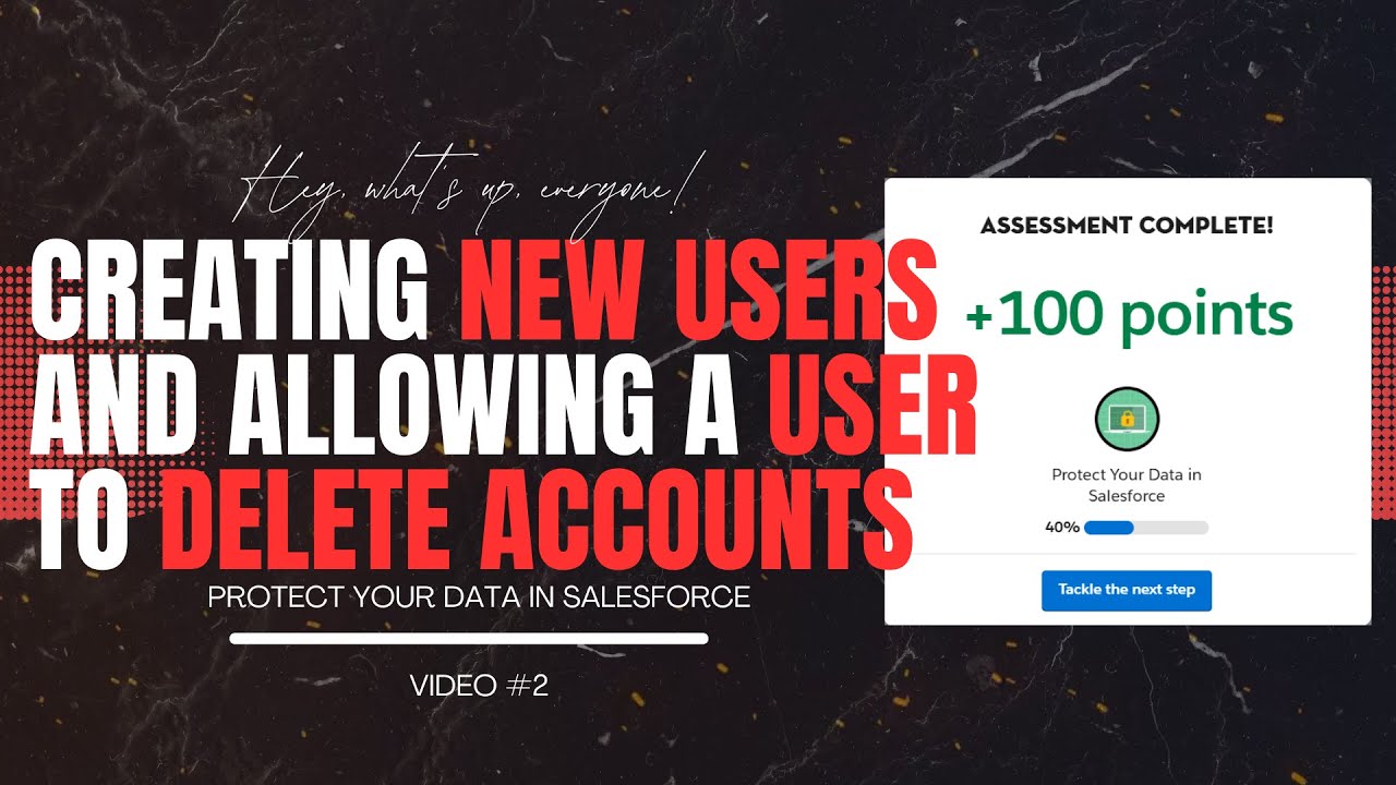 Create New Users and Delete Accounts Salesforce Trailhead Complete Guide | Protect Your Data Project