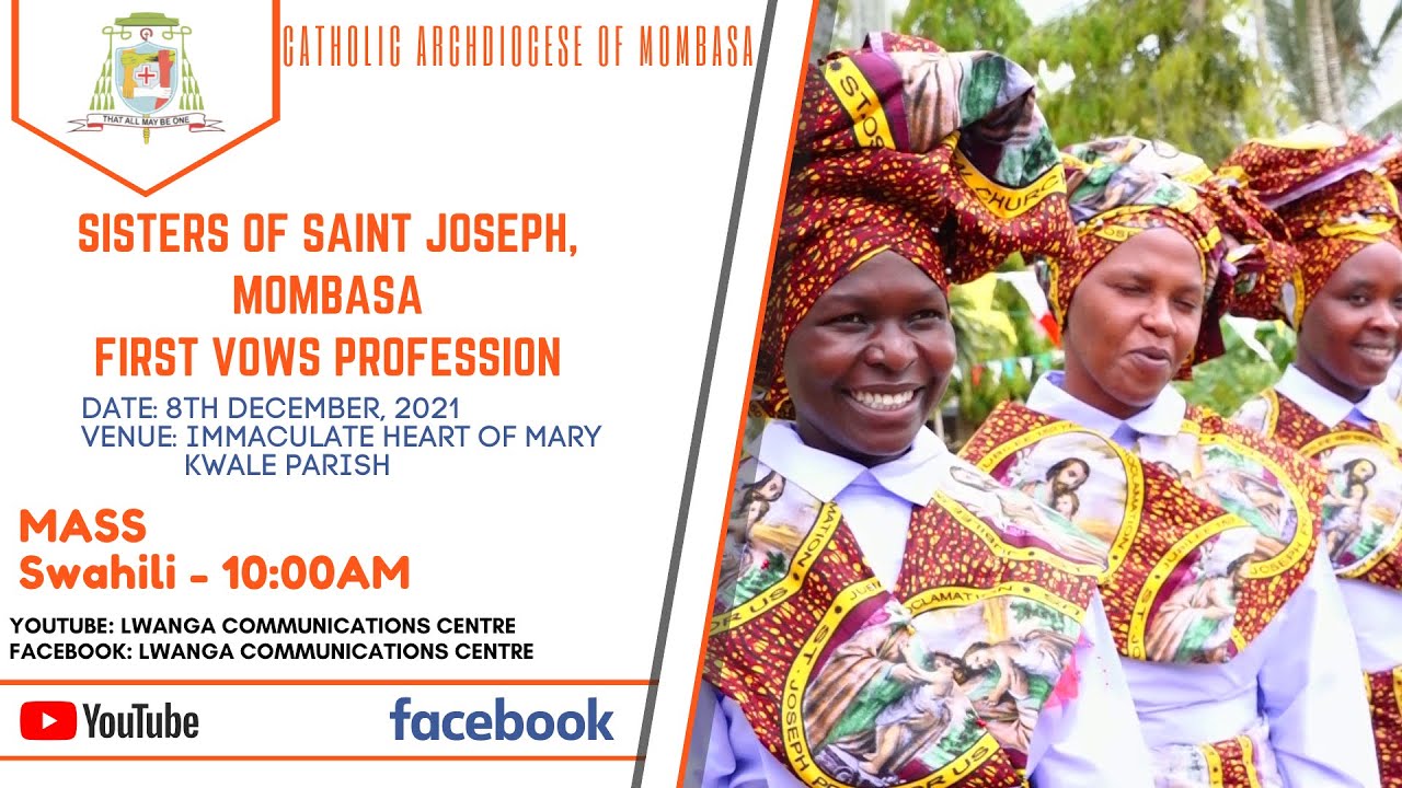 First Vows Professions - Sisters of Saint Joseph, Mombasa