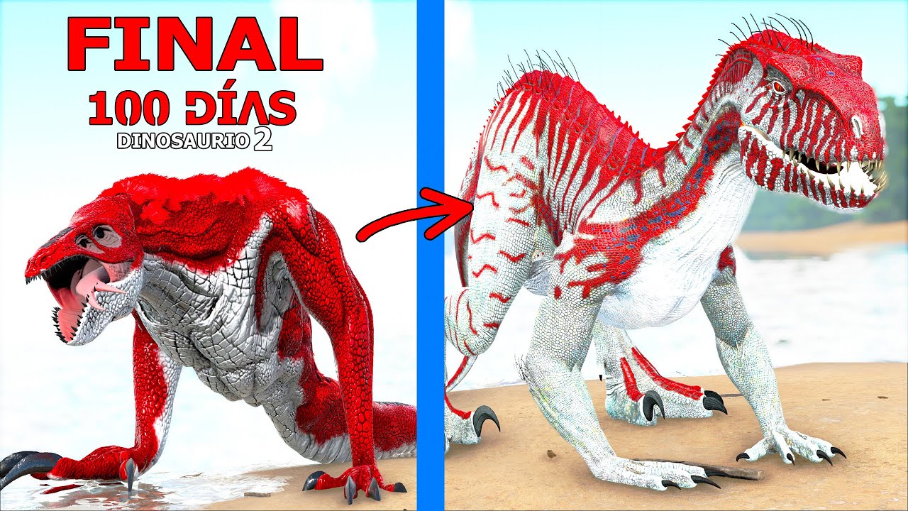 FINAL! EVOLUCIONO EN INDORAPTOR DEFINITIVO Y CRAWLER! SOBREVIVO 100 días en ARK Como Dinosaurio 2