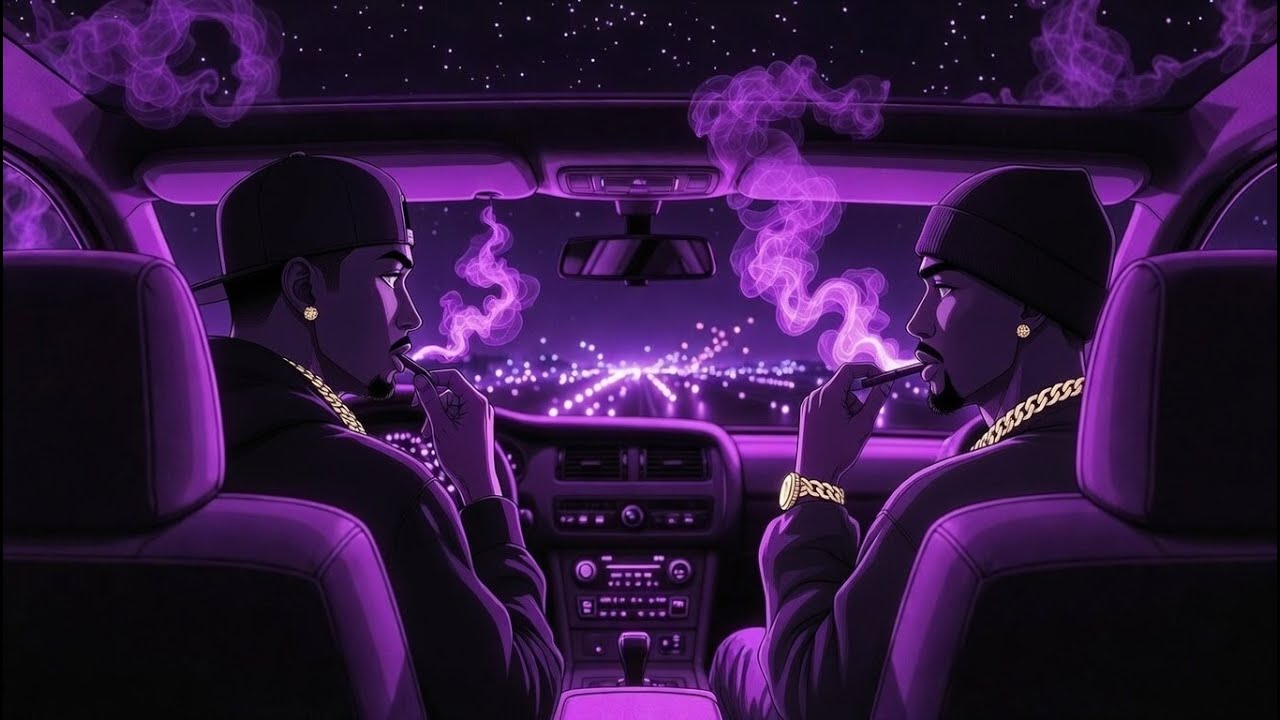 cruising the city at night • purple skies • memory lane