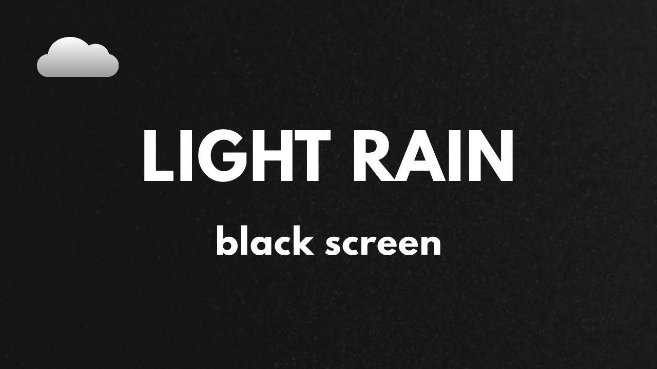 Light Rain Sounds | 8 Hours Night Rain Ambience - with Black Screen for Deep Sleep