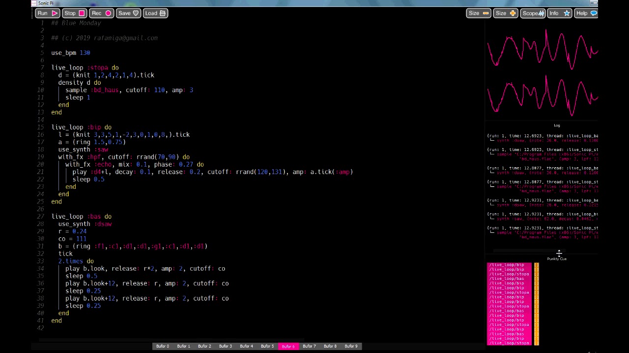 Blue Monday sample in Sonic Pi
