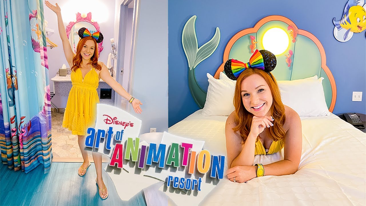 Checking In at Disney's Art of Animation! Little Mermaid Room Tour, Resort Tour, + All 3 Pools!