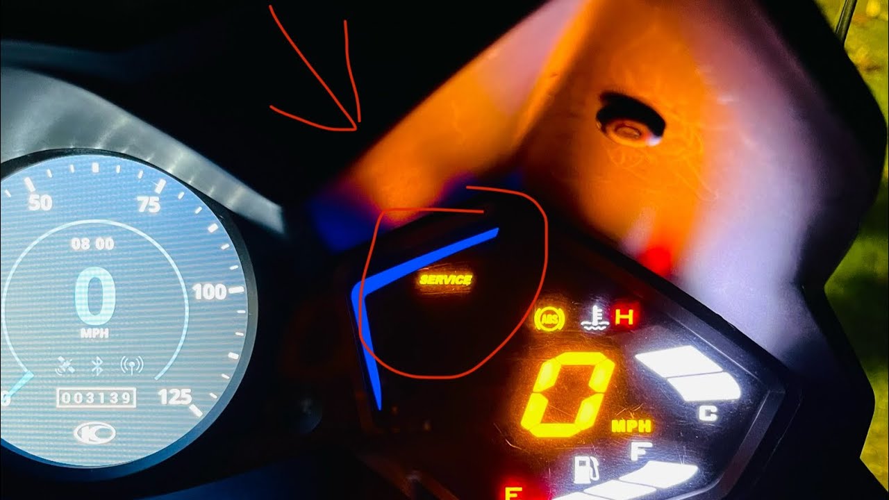 2022 kymco ak 550 service light removal