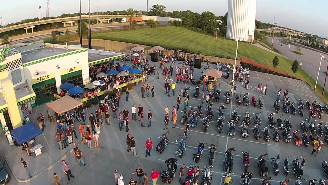 Bike Night at Quaker Steak & Lube in Florence, KY. Phantom 2 Vision Plus