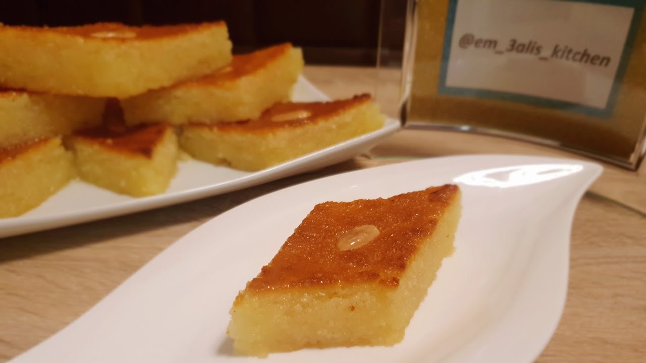 Namoura / Basbousa, arabischer Grießkuchen einfach & gelingsicher