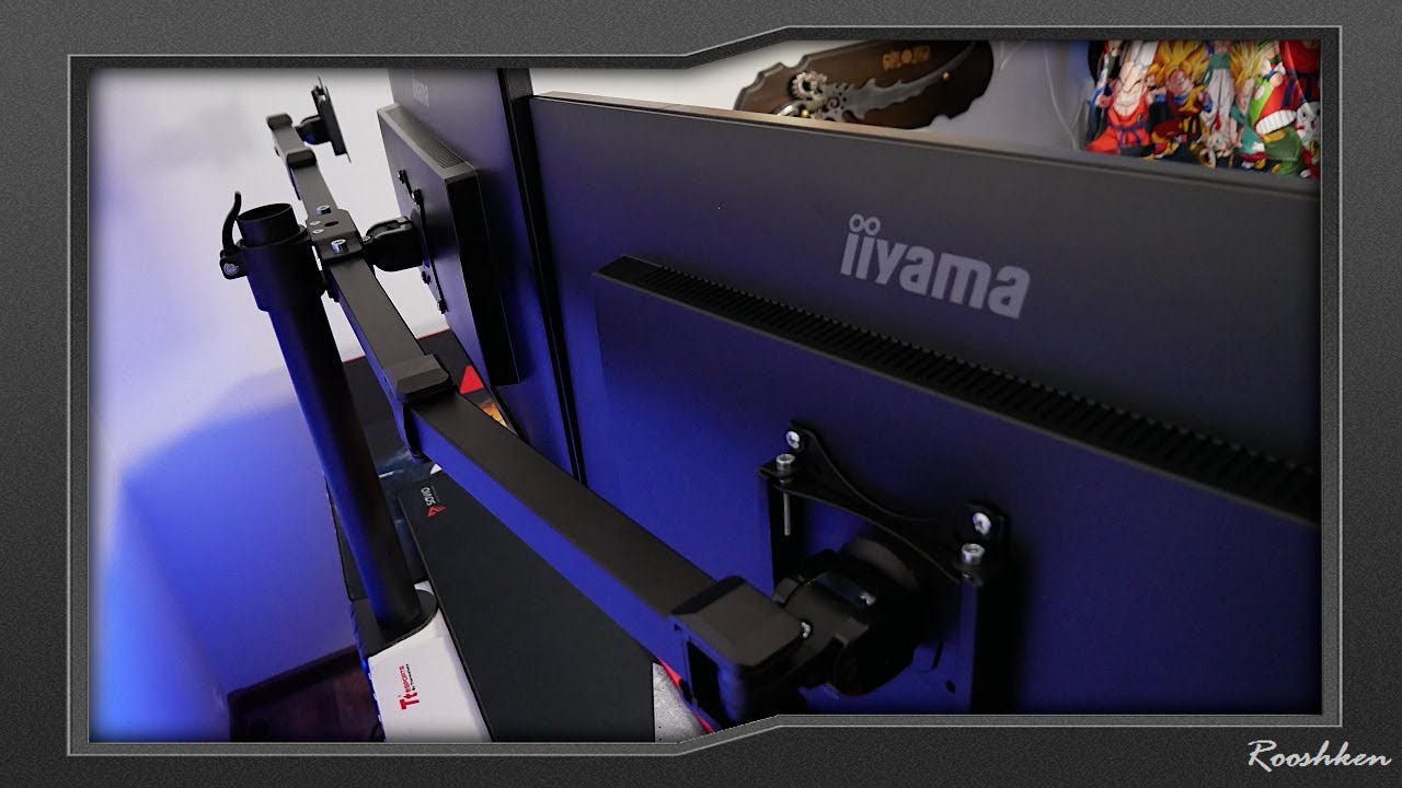 Montaż 3 monitor&oacute;w 27 cali na uchwycie IIYAMA DS1003C-B1
