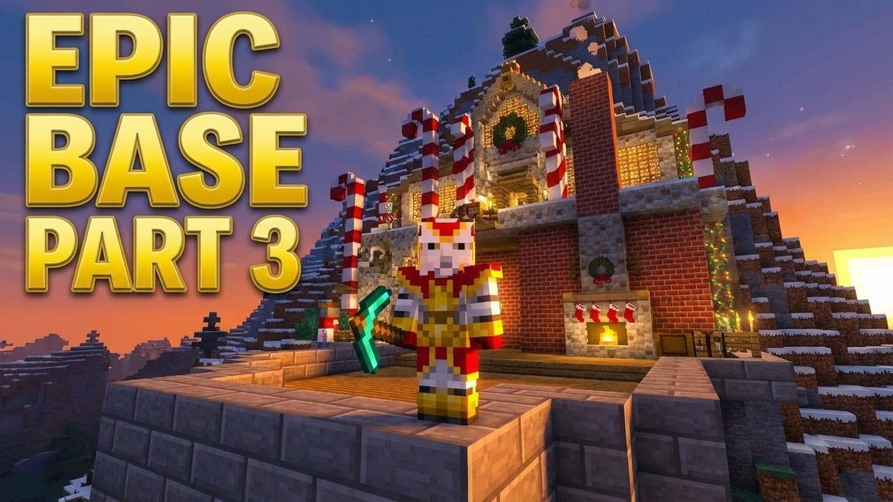 The Coolest Mountain Base in Minecraft History! - MC Festive World Part 3