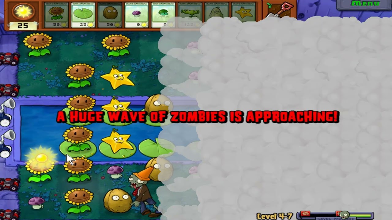 🍀Plants vs. Zombies_Level 4-7_Got PUMPKIN