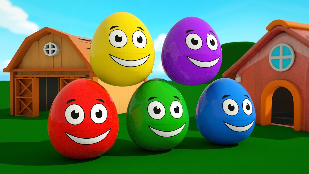 Aprender Colores y Números | Huevos de Colores en la forma | Canciones Infantiles Zu Big Español