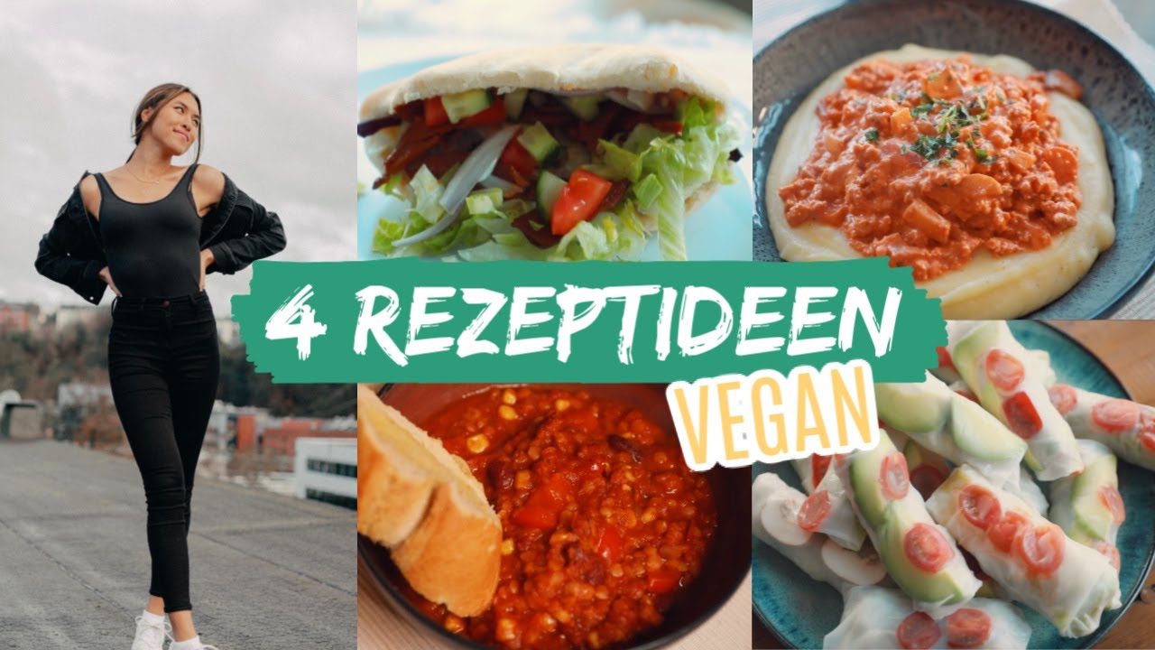 VIER leckere REZEPTIDEEN für MITTAGS oder ABENDS!