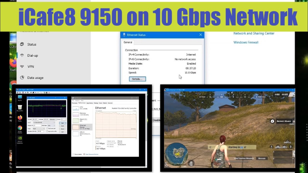 Icafe8 9150 (May 13, 2020 version) Testing  Performance on a 10gbps Network/Fix Upgrade Resources