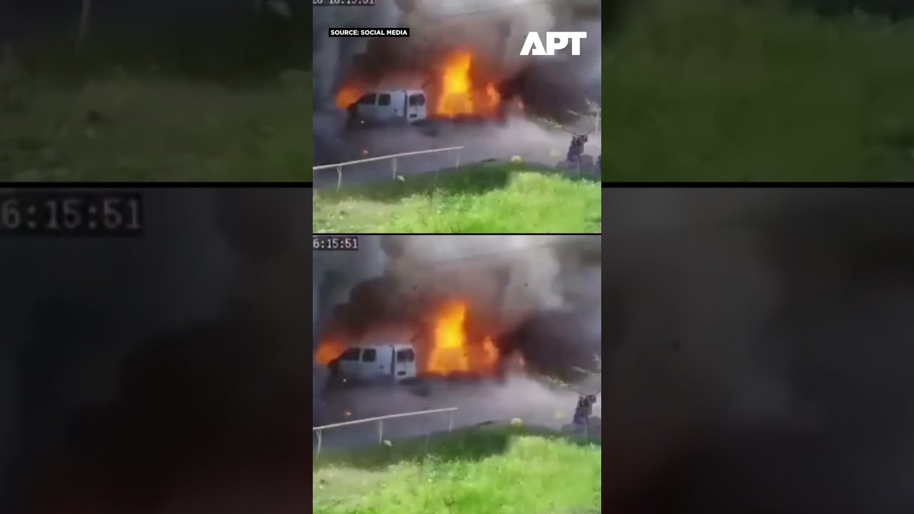 CCTV Footage Captures Strike on Zaporizhzhia as Attack Hits Ukrainian City | APT