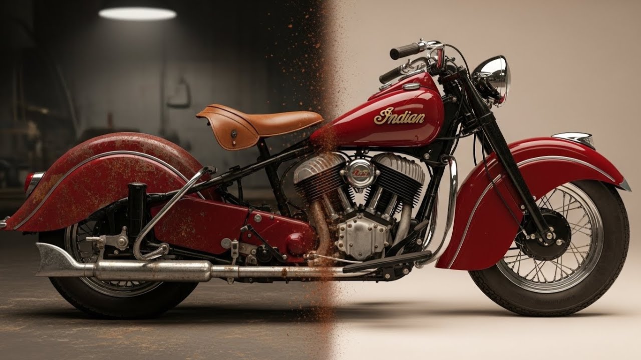 ASMR Full Restoration of Indian Motorcycle Chief Roadmaster 1948 | Silent Revival from Rust