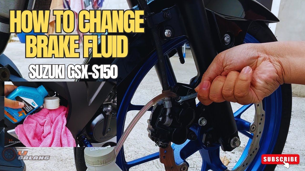 How to change brake fluid | Brake bleed | GSX 150