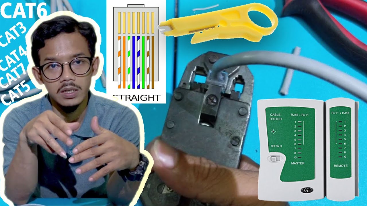 Cara Membuat Connector Kabel UTP LAN CAT6 dan CAT5 | Tutorial Crimping Kabel UTP (Kabel Internet)