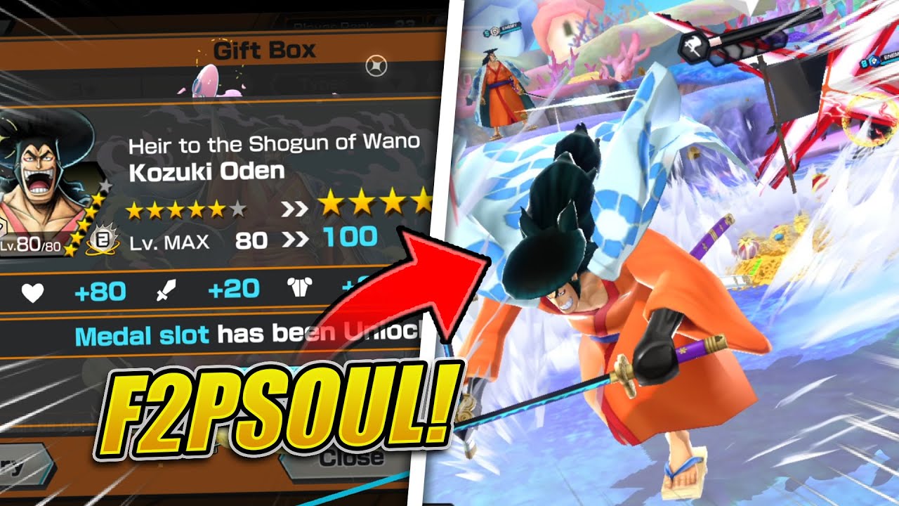 How I Got NEW Oden to LV. 100 on F2PSoul - One Piece Bounty Rush