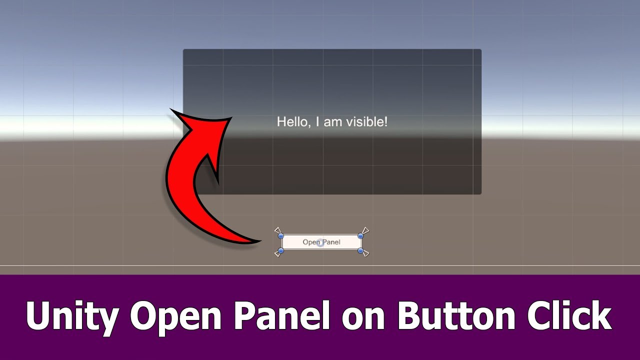 Учебник Unity: Открытие панели по нажатию кнопки