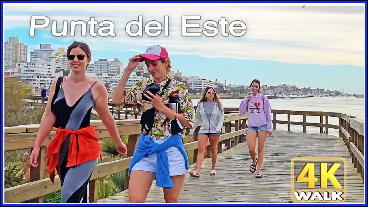 【4K】WALK Mansa Beach  - PUNTA del ESTE Uruguay 4k video