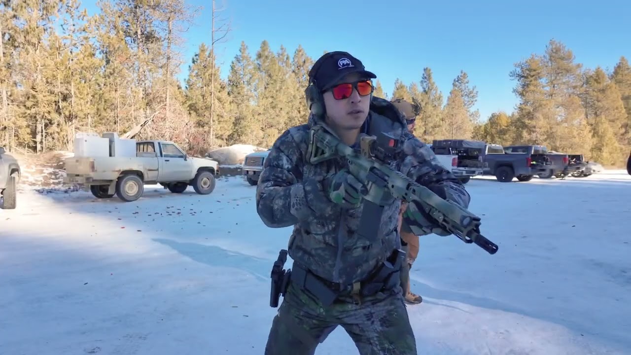 Rifle reloads and positional shooting.