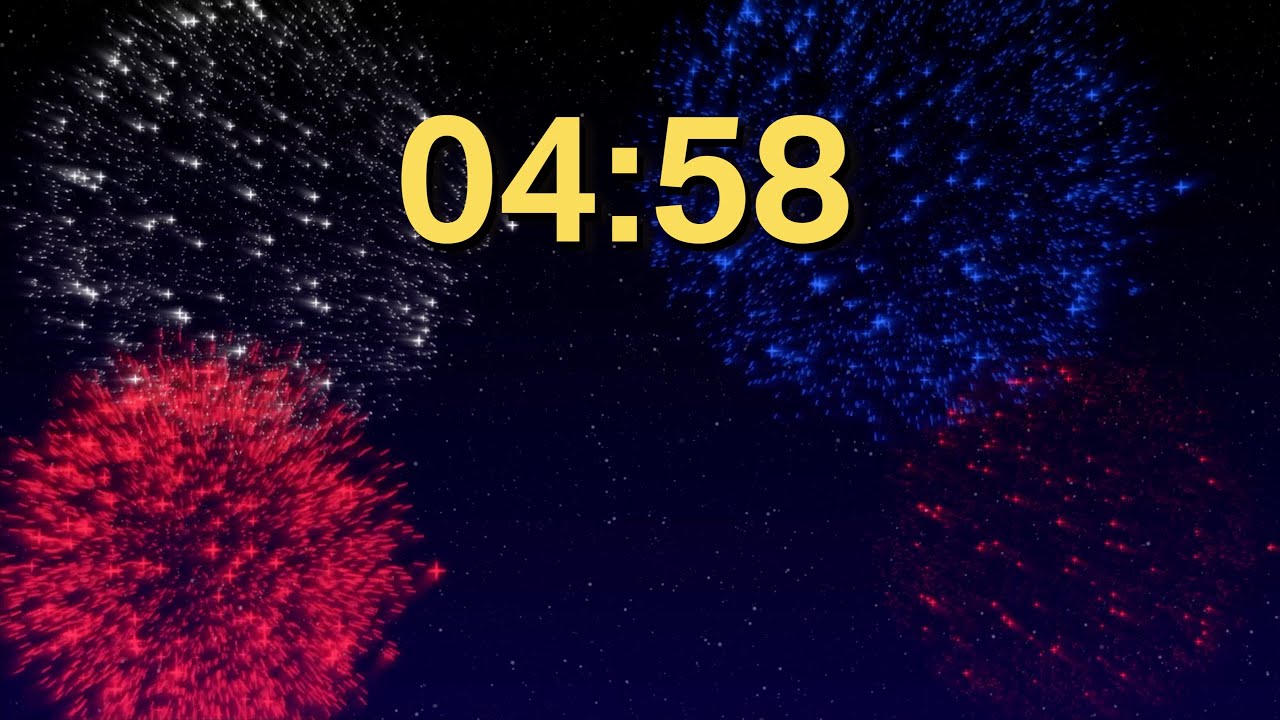 5 min - Sizzling Firework Countdown Timer!