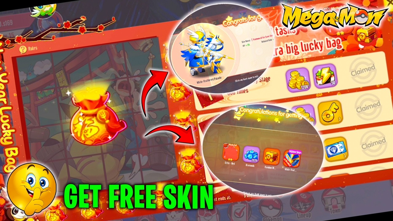 🤫 GET FREE S+ POKEMON SKIN IN MEGAMON ASIA & GLOBAL