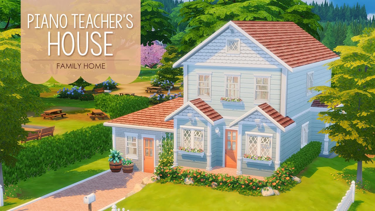 Piano Teacher's Family Home  | The Sims 4 Stop Motion Build | NoCC
