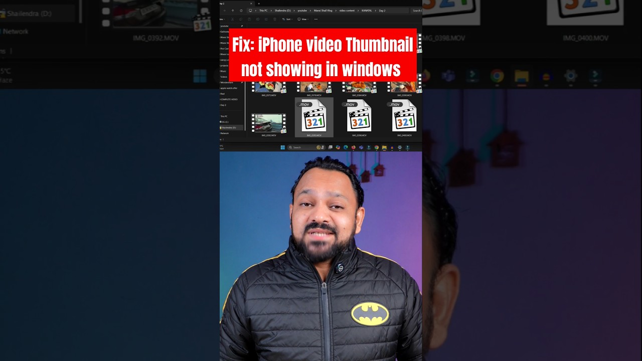 Fix iPhone Videos Thumbnails Not Showing Problem On Windows  #shorts #youtubeshorts