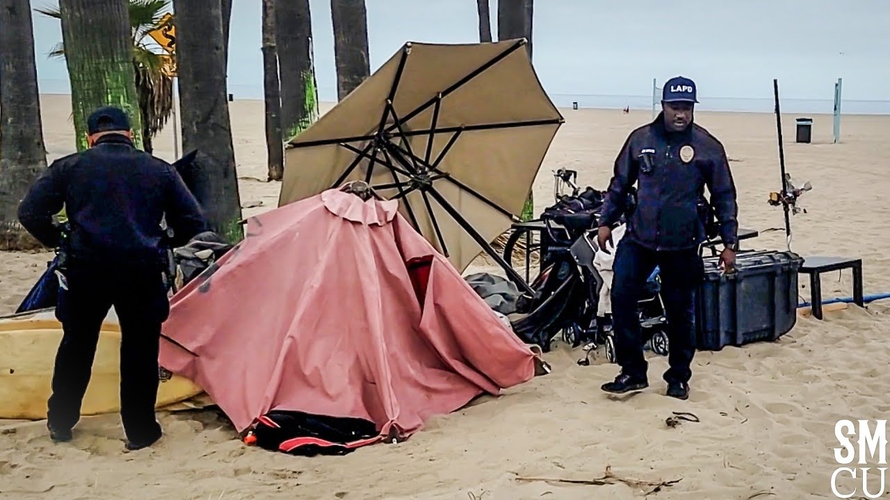 LAPD's Sweeping Crackdown Compels Homeless Man to Relocate from Venice Streets