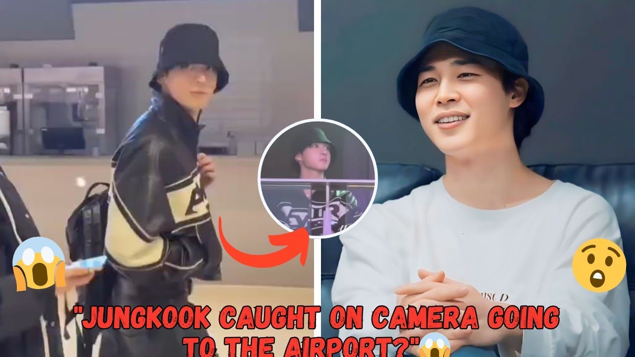 Jungkook is caught on camera heading to the airport, Jimin is curious, ARMY is wondering! 😳✈️