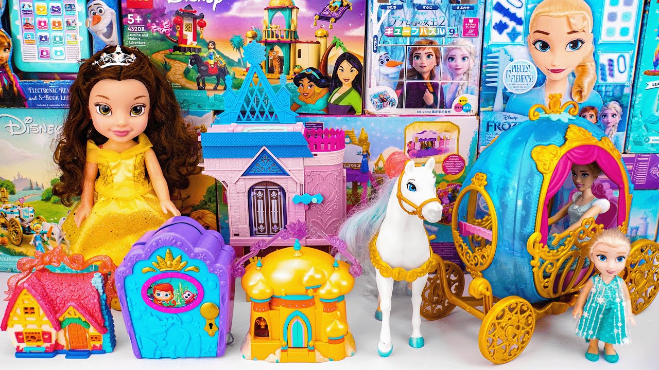 Unboxing Disney Princess Jasmine Palace Playset | Cinderella's Rolling Carriage Toy Review