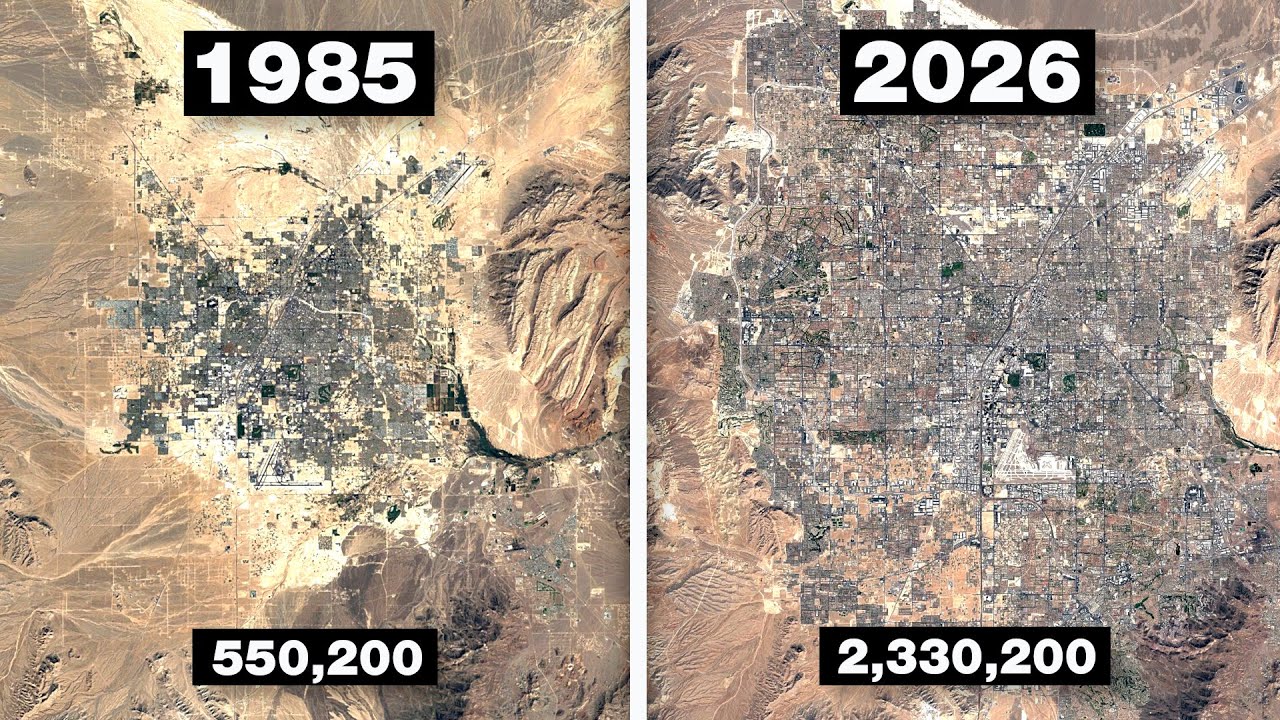 A Timelapse Of The 50 Largest US Cities In The Past 40 Years (Insane Growth)