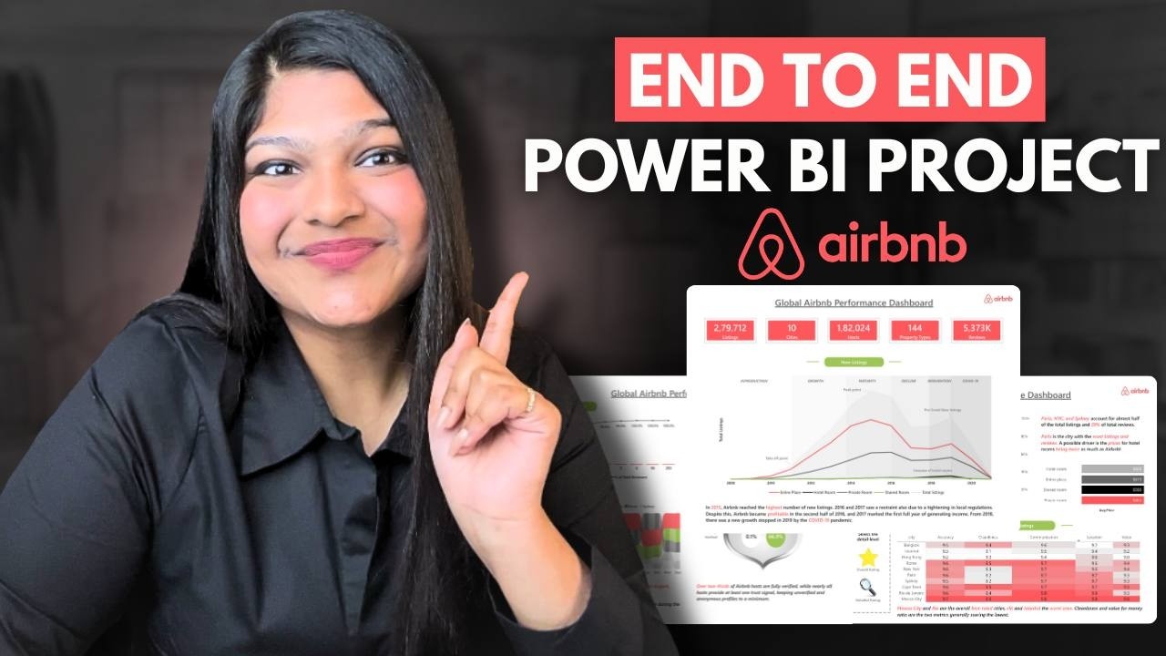 End to End Power BI Project: Build an Airbnb Performance Dashboard for Your Data Analyst Portfolio