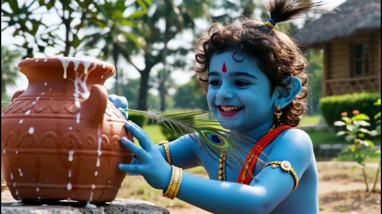 Bal Krishna Divine Moments ✨ | Shri Krishna Govinda Hare Murari | Peaceful Bhajan for Meditation