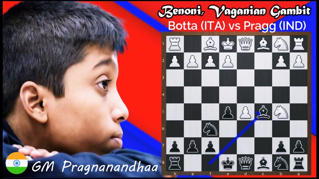 Pragg Plays Anti-Benoni, Vaganian Gambit.II U18 - World Youth Championship- R1.