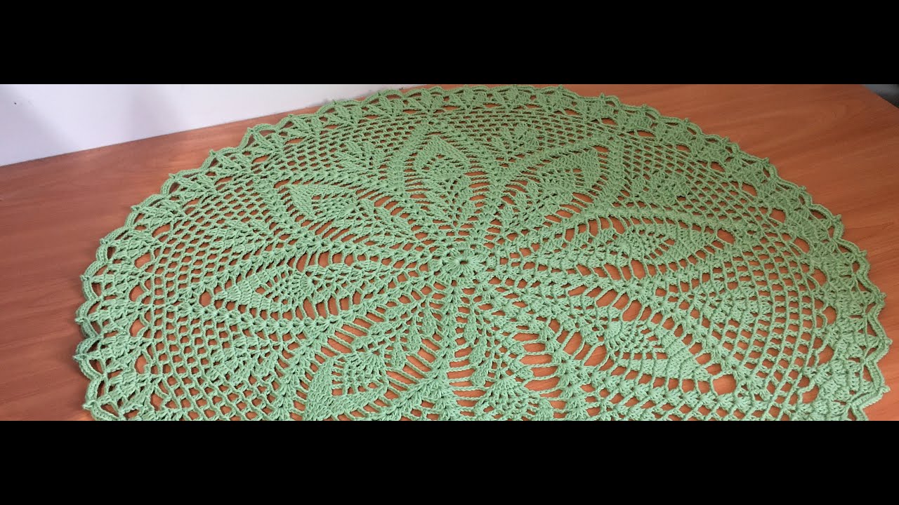 ✨ مفرش كروشيه دائري أنيق بخطوات بسيطة جداً Round Crochet Doily