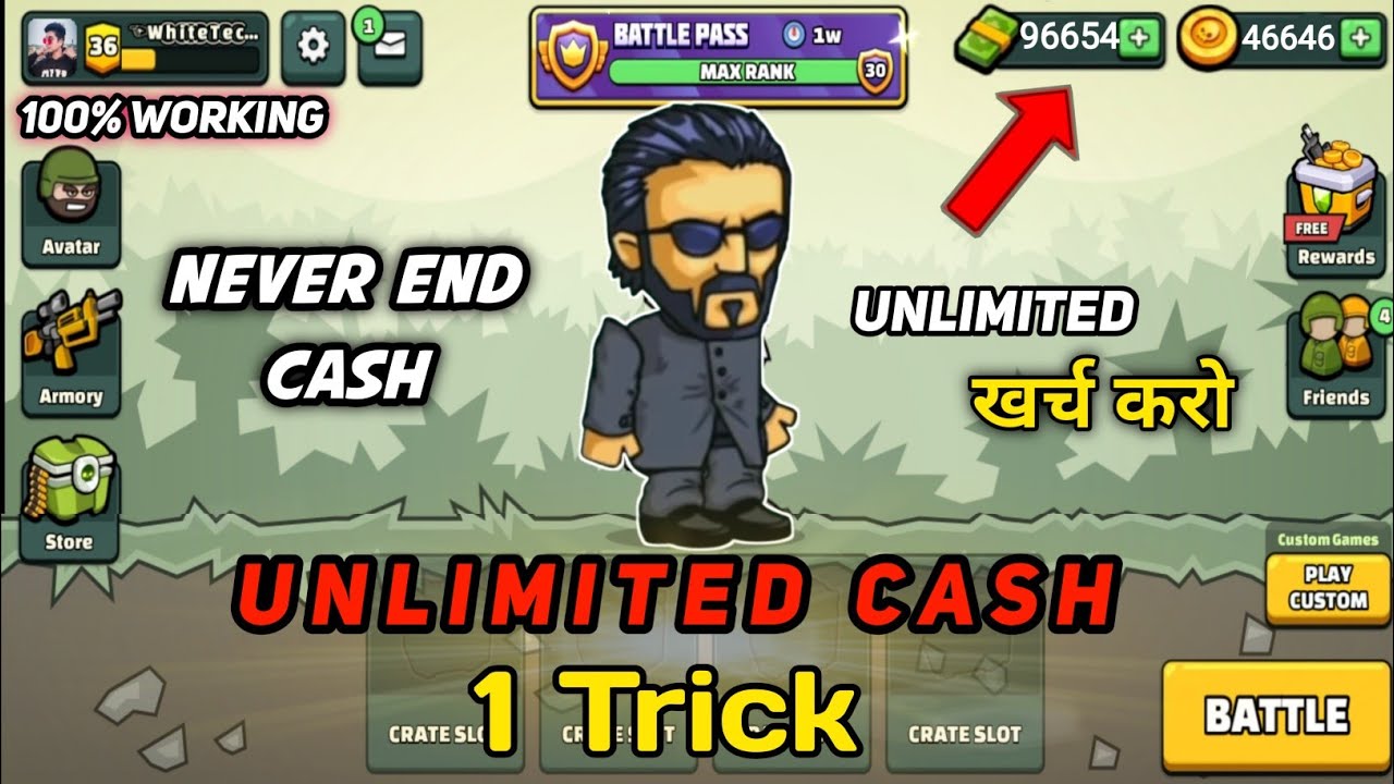 DA2 | Mini Militia Unlimited Cash Trick || Finally 1 trick to get unlimited cash in mini militia
