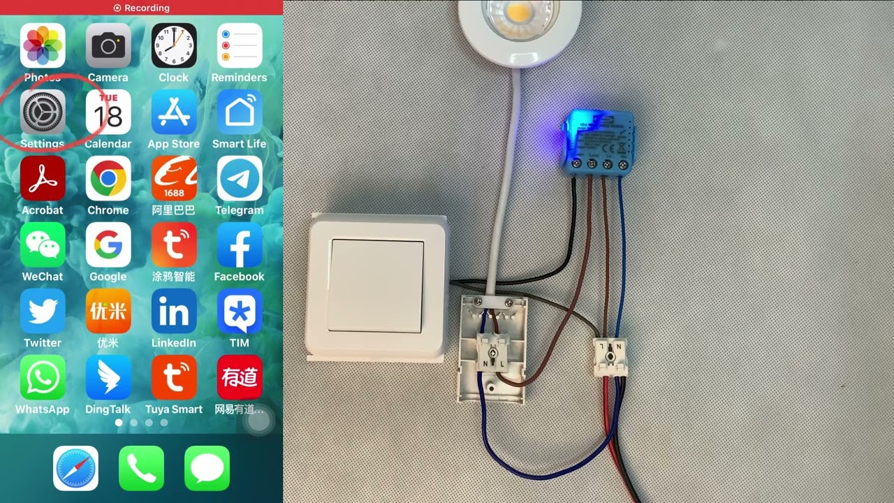 Tuya smart Smart Life Smart Wi-Fi Switch Module Two way light switch  Support Alexa Echo google Home