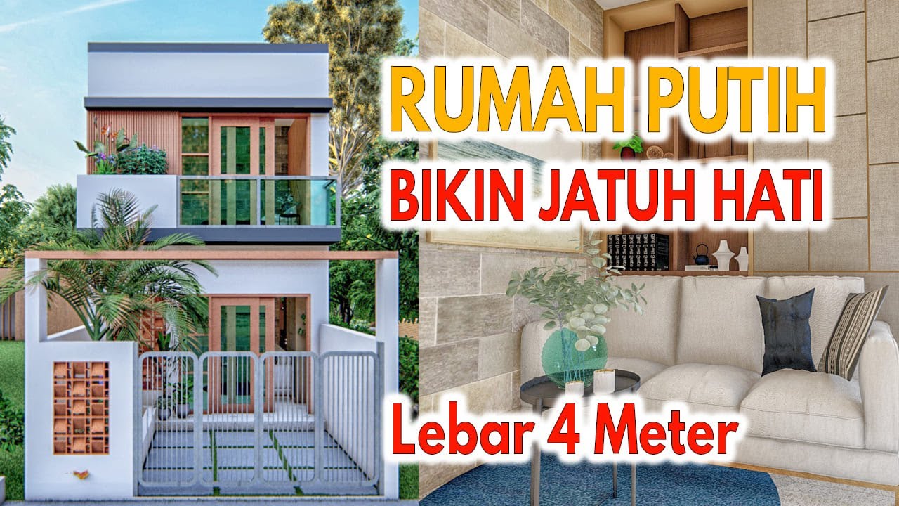 MAKSIMAL BANGET!! - Desain rumah lebar 4 meter - Rumah ukuran 4x20 M