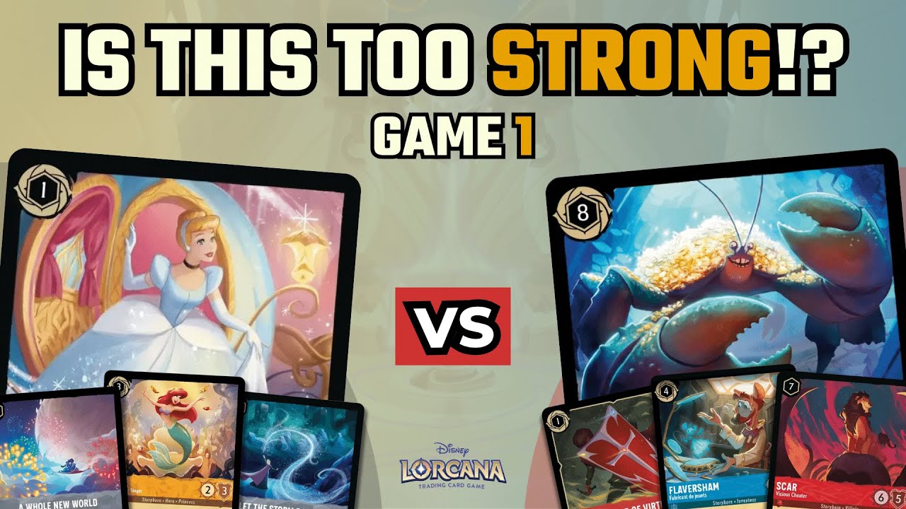🤔 The BEST Set 2 Meta Decks?! (Game 1) - Disney Lorcana Gameplay (SteelSong vs Item Control)