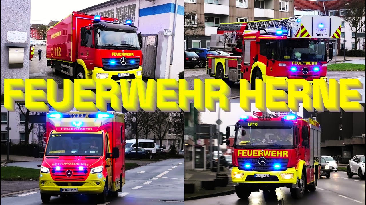 [FEUERWEHR HERNE] ALARM für die BF & FF HERNE #MontisEinsatzfahrten