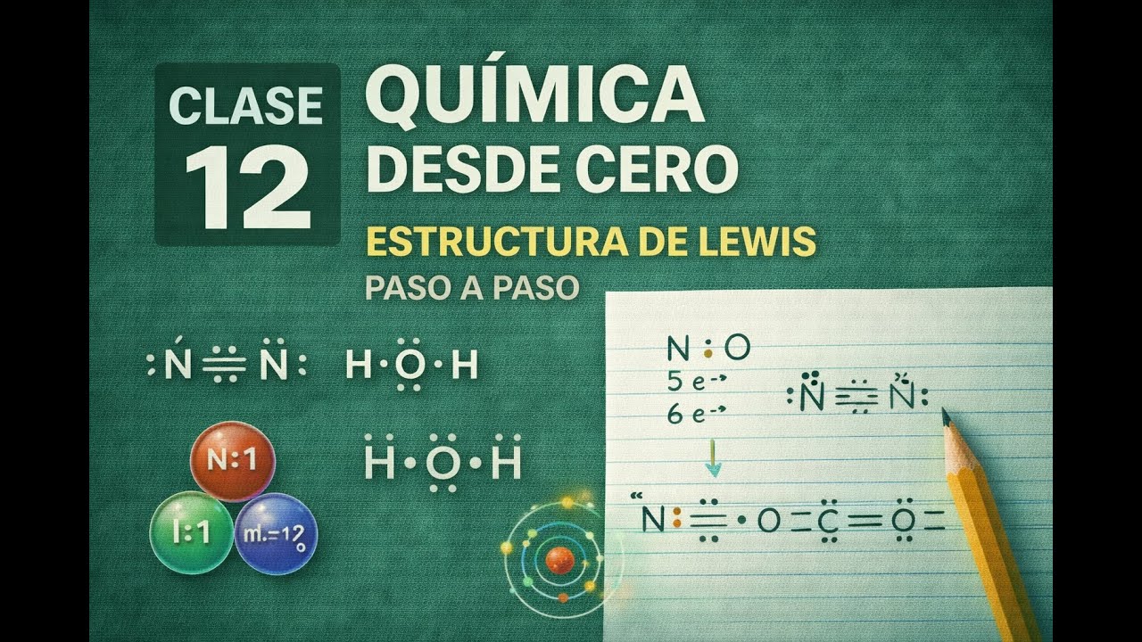Química desde Cero 🧪 | Clase 12 – Estructura de Lewis Paso a Paso