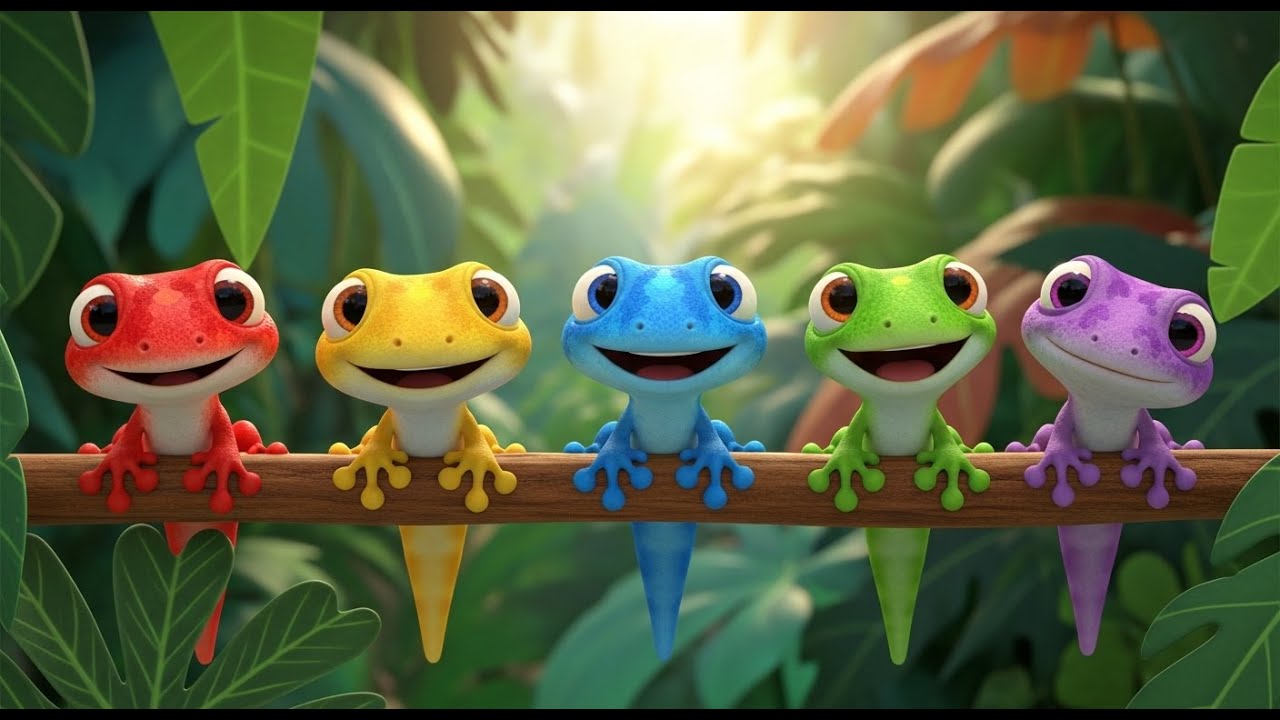Cinco Lagartixas Pequenas, Graveto, Graveto | Música de Animais e Natureza para Crianças