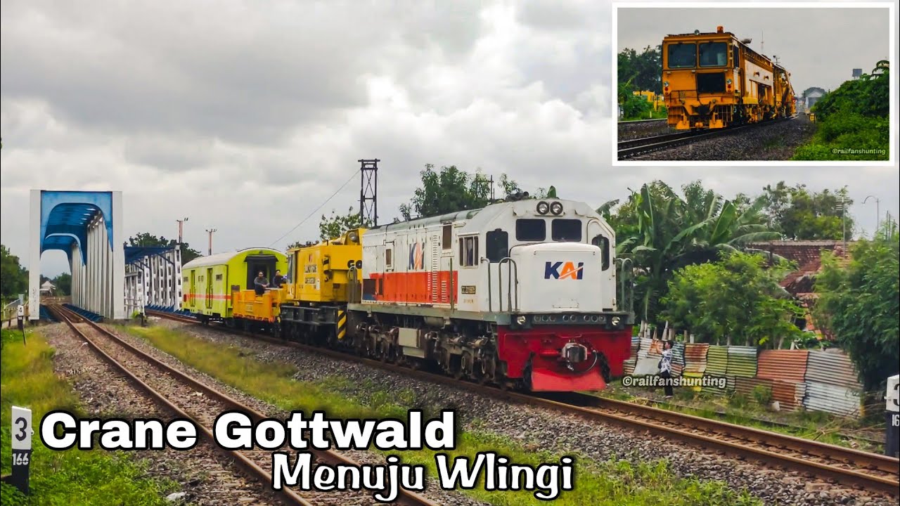 JARANG KELUAR KANDANG‼️ Moment Kirim Rangkaian Crane Gottwald Milik Daop 3 Cirebon Menuju Wlingi