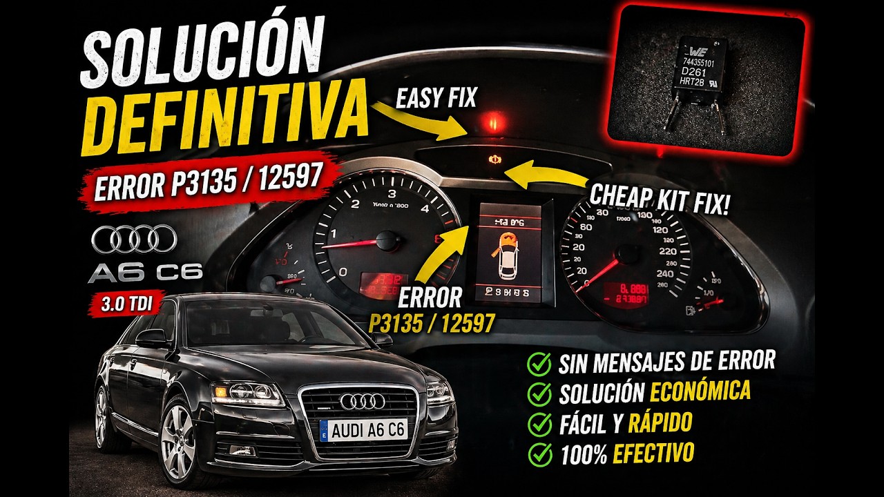 REPARAR P3135 FALLO MOTOR AUDI A6 3.0 TDI👨‍🔧