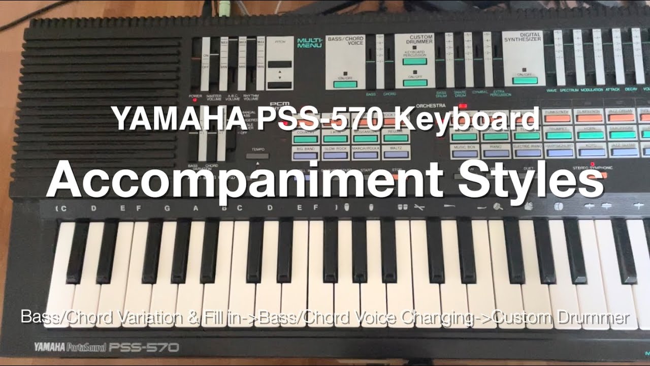 YAMAHA PSS-570 Keyboard - Accompaniment Styles