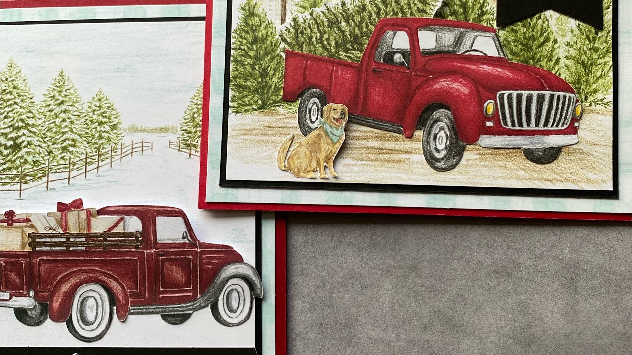 Stepped up version for Road to Christmas card kit