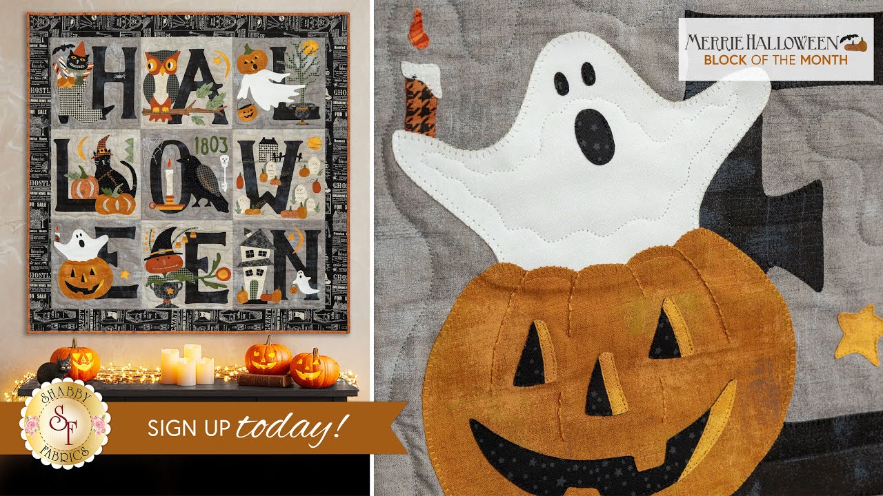 Introducing: Merrie Halloween BOM with Shabby Fabrics