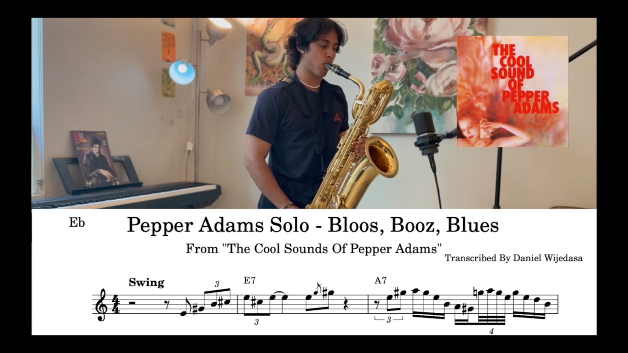 Pepper Adams Solo Transcription - "Bloos, Booz, Blues"