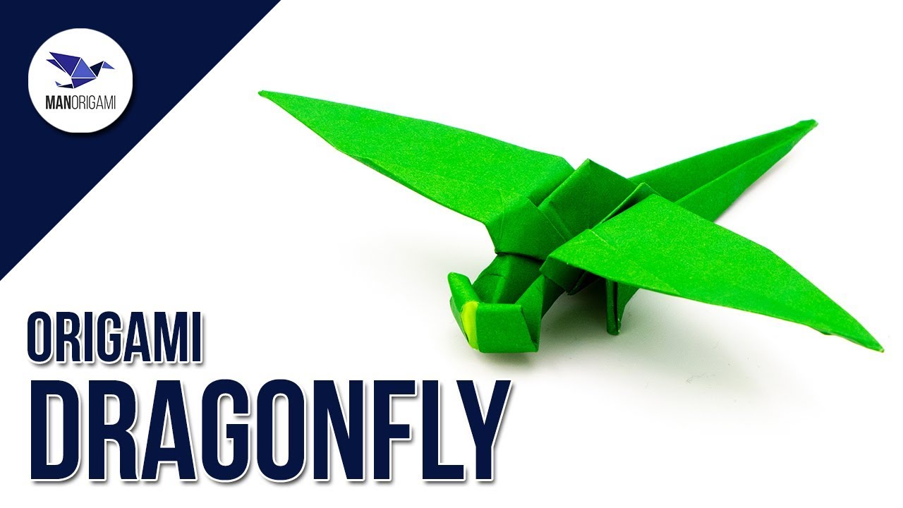How to make a paper dragonfly - Origami Tutorial